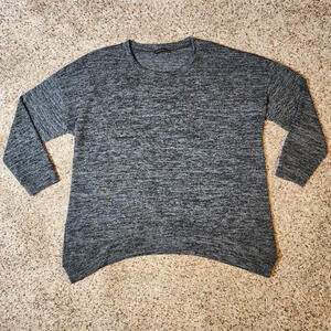 Nally & Millie Women's Dark Grey Size Large/XL 3/4 Sleeves Pullover Sweater